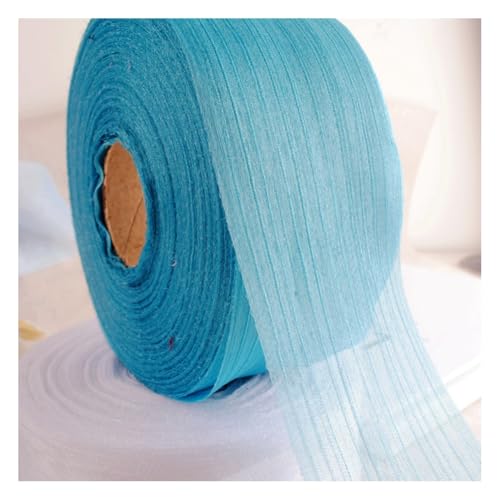 Wisafory 50 Yards x 6 cm Chiffonband Schleifenband Seiden-Geschenkband Falten Dekoband Stoffband für Brautblumenstrauß, Weihnachten, Party, Einladungen, Dekoration, Geschenkverpackung Lochblau Wisafory 50 Yards x 6 cm Chiffonband Schleifenband Seiden-Geschenkband Falten Dekoband Stoffband für Brautblumenstrauß, Weihnachten, Party, Einladungen, Dekoration, Geschenkverpackung Lochblau von Wisafory