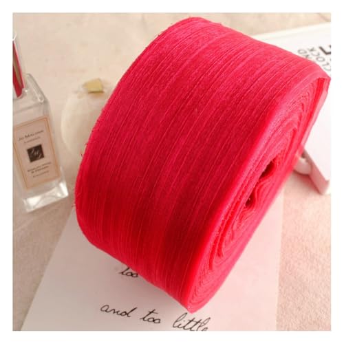 Wisafory 50 Yards x 6 cm Chiffonband Schleifenband Seiden-Geschenkband Falten Dekoband Stoffband für Brautblumenstrauß, Weihnachten, Party, Einladungen, Dekoration, Geschenkverpackung Rosarot Wisafory 50 Yards x 6 cm Chiffonband Schleifenband Seiden-Geschenkband Falten Dekoband Stoffband für Brautblumenstrauß, Weihnachten, Party, Einladungen, Dekoration, Geschenkverpackung Rosarot von Wisafory