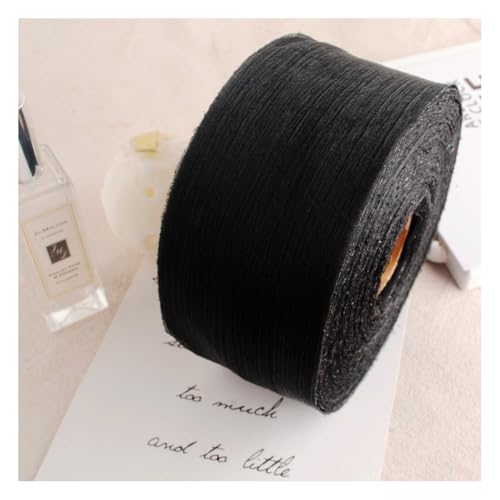 Wisafory 50 Yards x 6 cm Chiffonband Schleifenband Seiden-Geschenkband Falten Dekoband Stoffband für Brautblumenstrauß, Weihnachten, Party, Einladungen, Dekoration, Geschenkverpackung Schwarz Wisafory 50 Yards x 6 cm Chiffonband Schleifenband Seiden-Geschenkband Falten Dekoband Stoffband für Brautblumenstrauß, Weihnachten, Party, Einladungen, Dekoration, Geschenkverpackung Schwarz von Wisafory