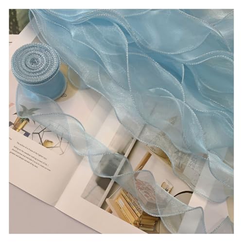 Wisafory 6cm x 10 Yards Schillerndes Organzaband Farbverlauf Spitzenband Polyesterbänder Chiffon Schleifenband Stoffband für Kleidung Scrapbooking Geschenkverpackungen Himmelblau Wisafory 6cm x 10 Yards Schillerndes Organzaband Farbverlauf Spitzenband Polyesterbänder Chiffon Schleifenband Stoffband für Kleidung Scrapbooking Geschenkverpackungen Himmelblau von Wisafory