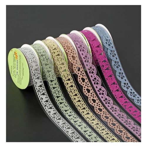 Wisafory 7 Rollen Washi Tape Selbstklebend Spitze Deko Klebeband Bunte Glitzer Klebebänder Masking Tape Durchbrochene Spitzenband Dekoband für DIY Handwerk Scrapbook Karten Dekorative Wisafory 7 Rollen Washi Tape Selbstklebend Spitze Deko Klebeband Bunte Glitzer Klebebänder Masking Tape Durchbrochene Spitzenband Dekoband für DIY Handwerk Scrapbook Karten Dekorative von Wisafory