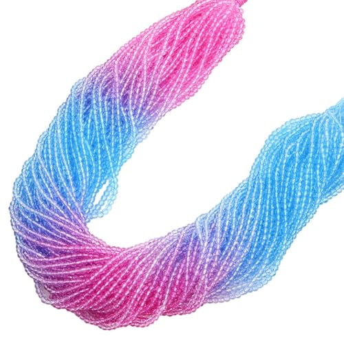 Wisafory 700 Stück 3 mm Glasperlen Farbverlauf Kristallperlen facettierte Rondelle klein Rocailles lose Abstandshalter für DIY, Basteln, Armbänder, Halsketten, Schmuckherstellung Blass Violett Blau Wisafory 700 Stück 3 mm Glasperlen Farbverlauf Kristallperlen facettierte Rondelle klein Rocailles lose Abstandshalter für DIY, Basteln, Armbänder, Halsketten, Schmuckherstellung Blass Violett Blau von Wisafory