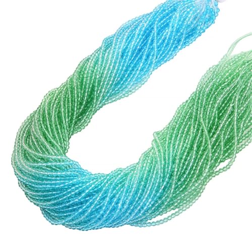 Wisafory 700 Stück 3 mm Glasperlen Farbverlauf Kristallperlen facettierte Rondelle klein Rocailles lose Abstandshalter für DIY, Basteln, Armbänder, Halsketten, Schmuckherstellung Blau Grün Wisafory 700 Stück 3 mm Glasperlen Farbverlauf Kristallperlen facettierte Rondelle klein Rocailles lose Abstandshalter für DIY, Basteln, Armbänder, Halsketten, Schmuckherstellung Blau Grün von Wisafory