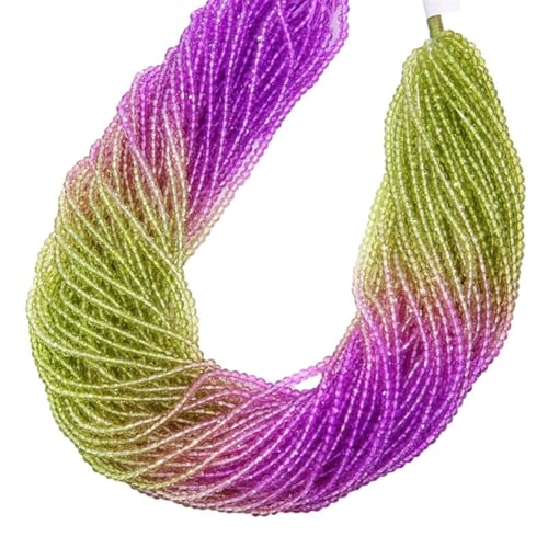 Wisafory 700 Stück 3 mm Glasperlen Farbverlauf Kristallperlen facettierte Rondelle klein Rocailles lose Abstandshalter für DIY, Basteln, Armbänder, Halsketten, Schmuckherstellung Lila Grün Wisafory 700 Stück 3 mm Glasperlen Farbverlauf Kristallperlen facettierte Rondelle klein Rocailles lose Abstandshalter für DIY, Basteln, Armbänder, Halsketten, Schmuckherstellung Lila Grün von Wisafory