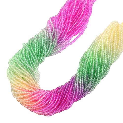 Wisafory 700 Stück 3 mm Glasperlen Farbverlauf Kristallperlen facettierte Rondelle klein Rocailles lose Abstandshalter für DIY, Basteln, Armbänder, Halsketten, Schmuckherstellung Rosa Grün Wisafory 700 Stück 3 mm Glasperlen Farbverlauf Kristallperlen facettierte Rondelle klein Rocailles lose Abstandshalter für DIY, Basteln, Armbänder, Halsketten, Schmuckherstellung Rosa Grün von Wisafory