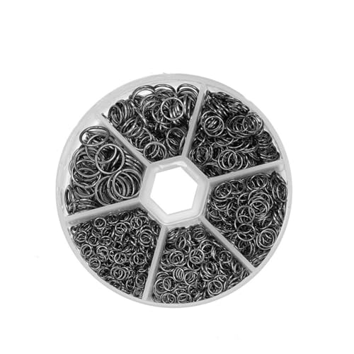 Wisafory 970 Stück Biegeringe Jump Ringe Offene Spaltringe Binderinge Sprungringe Set mit Aufbewahrungskiste Opener Werkzeug für DIY Schmuck Halskette Ohrringe Schlüsselanhänger Gun Black Wisafory 970 Stück Biegeringe Jump Ringe Offene Spaltringe Binderinge Sprungringe Set mit Aufbewahrungskiste Opener Werkzeug für DIY Schmuck Halskette Ohrringe Schlüsselanhänger Gun Black von Wisafory