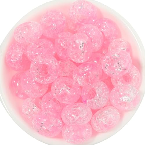 Wisafory Acrylperlen Kristallperlen Crackle-Glasperlen Abstandshalter runde Charms Spacer Perlen mit Großem Loch für Armbänder, Halsketten, Schlüsselanhänger, Schmuckherstellung Rosa 100 Stück Wisafory Acrylperlen Kristallperlen Crackle-Glasperlen Abstandshalter runde Charms Spacer Perlen mit Großem Loch für Armbänder, Halsketten, Schlüsselanhänger, Schmuckherstellung Rosa 100 Stück von Wisafory