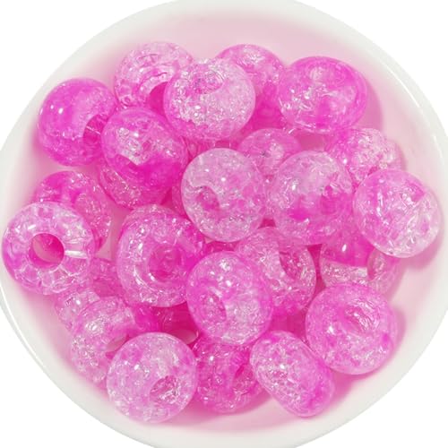 Wisafory Acrylperlen Kristallperlen Crackle-Glasperlen Abstandshalter runde Charms Spacer Perlen mit Großem Loch für Armbänder, Halsketten, Schlüsselanhänger, Schmuckherstellung Rosarot 100 Stück Wisafory Acrylperlen Kristallperlen Crackle-Glasperlen Abstandshalter runde Charms Spacer Perlen mit Großem Loch für Armbänder, Halsketten, Schlüsselanhänger, Schmuckherstellung Rosarot 100 Stück von Wisafory