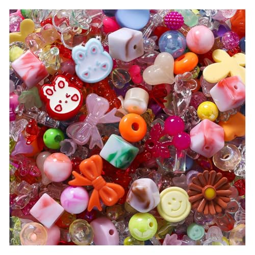 Wisafory Acrylperlen Verschiedene Süßigkeitsperlen Pastellperlen für Armbandherstellung Blumenschleife Bunte Beads Charms Niedlich für Halsketten, Armbänder, Handyketten, 6~38mm Mischfarben 100g Wisafory Acrylperlen Verschiedene Süßigkeitsperlen Pastellperlen für Armbandherstellung Blumenschleife Bunte Beads Charms Niedlich für Halsketten, Armbänder, Handyketten, 6~38mm Mischfarben 100g von Wisafory