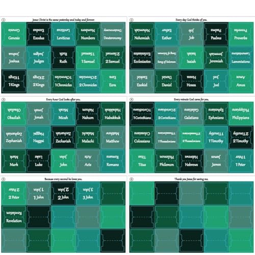 Wisafory Aufkleber Laminierte Bibel-Tabs Bibelregister Großdruck Aufkleber Leicht Lesbare Christliche Bibel Index Tabs Bibelbuchregisterkarten Journaling Etiketten 6 grün - wasserfest/Hülse von Wisafory