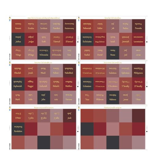 Wisafory Aufkleber Laminierte Bibel-Tabs Bibelregister Großdruck Aufkleber Leicht Lesbare Christliche Bibel Index Tabs Bibelbuchregisterkarten Journaling Etiketten 6 rote Folien/Set Wisafory Aufkleber Laminierte Bibel-Tabs Bibelregister Großdruck Aufkleber Leicht Lesbare Christliche Bibel Index Tabs Bibelbuchregisterkarten Journaling Etiketten 6 rote Folien/Set von Wisafory
