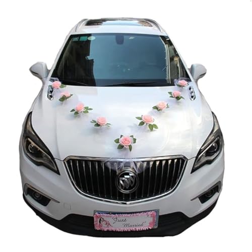 Wisafory Autoschmuck Hochzeit Tüll Auto Girlande Dekoration Braut Paar Rose Blumenschmuck Wedding Romantische Atmosphäre Car Deko für Hochzeit Feier Valentinstag Party Auto deko Rosa#1 Wisafory Autoschmuck Hochzeit Tüll Auto Girlande Dekoration Braut Paar Rose Blumenschmuck Wedding Romantische Atmosphäre Car Deko für Hochzeit Feier Valentinstag Party Auto deko Rosa#1 von Wisafory