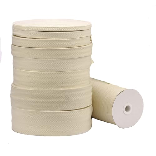 Wisafory Baumwoll Gurtband 50M/Rollen Baumwollband zum Nähen Schrägband Köperband Fischgräte Band Nahtband Natur Einfassband Cotton Twill Tape Ribbon Bindeband für DIY Bastel Beige 2.5cm Wisafory Baumwoll Gurtband 50M/Rollen Baumwollband zum Nähen Schrägband Köperband Fischgräte Band Nahtband Natur Einfassband Cotton Twill Tape Ribbon Bindeband für DIY Bastel Beige 2.5cm von Wisafory