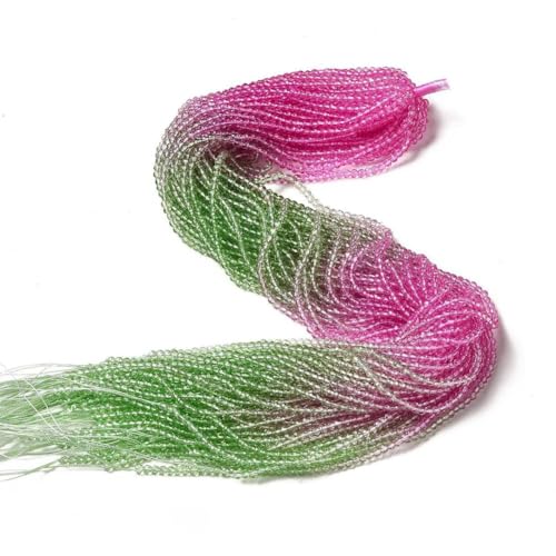 Wisafory Bunte Glasperlen auf mehreren Stränge 3mm facettierte Glasperlen Transparent lose Abstandshalter Perlen Farbverlauf für DIY Basteln Schmuck Halskette Armbandherstellung 1# von Wisafory