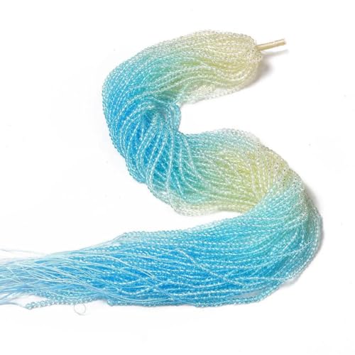 Wisafory Bunte Glasperlen auf mehreren Stränge 3mm facettierte Glasperlen Transparent lose Abstandshalter Perlen Farbverlauf für DIY Basteln Schmuck Halskette Armbandherstellung 11# von Wisafory