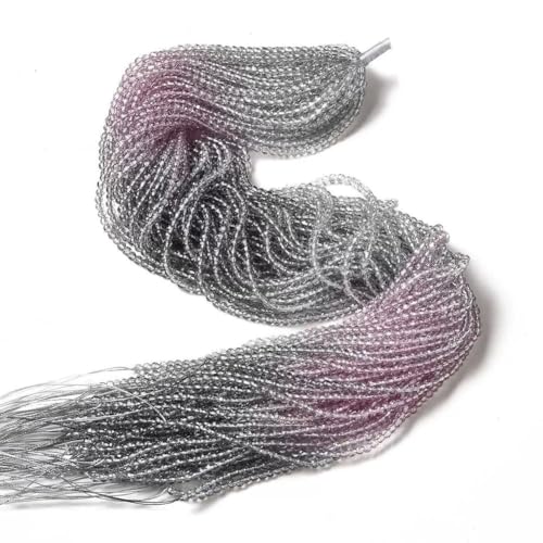 Wisafory Bunte Glasperlen auf mehreren Stränge 3mm facettierte Glasperlen Transparent lose Abstandshalter Perlen Farbverlauf für DIY Basteln Schmuck Halskette Armbandherstellung 7# von Wisafory