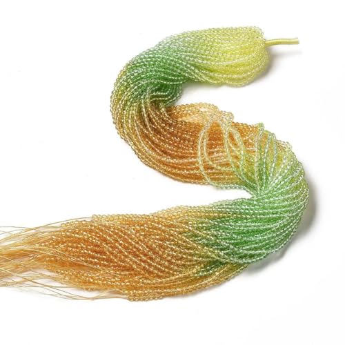 Wisafory Bunte Glasperlen auf mehreren Stränge 3mm facettierte Glasperlen Transparent lose Abstandshalter Perlen Farbverlauf für DIY Basteln Schmuck Halskette Armbandherstellung 9# von Wisafory
