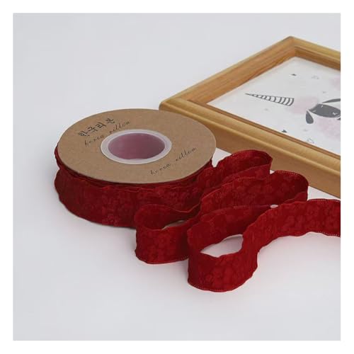 Wisafory Geschenkband mit Blumen Rüschenbänder Jacquard-Band Schleifenband Polyesterband Dekoband Stoffband für Geschenkverpackung, Bastelarbeiten, Hochzeitsdekoration 25mm x 10 Yards Rot Wisafory Geschenkband mit Blumen Rüschenbänder Jacquard-Band Schleifenband Polyesterband Dekoband Stoffband für Geschenkverpackung, Bastelarbeiten, Hochzeitsdekoration 25mm x 10 Yards Rot von Wisafory