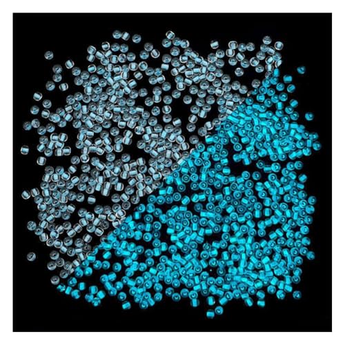 Wisafory Glasperlen, leuchten im Dunkeln Runde Glass Seed Beads leuchtende Spacer-Beads Rocailles kleine Bastelperlen für DIY-Armbänder Halsketten Schmuckherstellung Blau 4mm 750Pcs Wisafory Glasperlen, leuchten im Dunkeln Runde Glass Seed Beads leuchtende Spacer-Beads Rocailles kleine Bastelperlen für DIY-Armbänder Halsketten Schmuckherstellung Blau 4mm 750Pcs von Wisafory