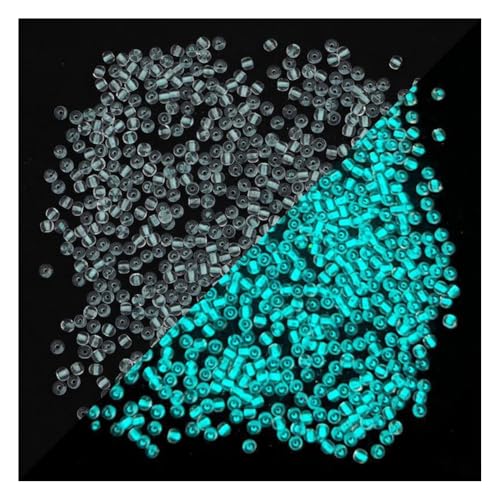 Wisafory Glasperlen, leuchten im Dunkeln Runde Glass Seed Beads leuchtende Spacer-Beads Rocailles kleine Bastelperlen für DIY-Armbänder Halsketten Schmuckherstellung Blau-Grün 3mm 1100Pcs Wisafory Glasperlen, leuchten im Dunkeln Runde Glass Seed Beads leuchtende Spacer-Beads Rocailles kleine Bastelperlen für DIY-Armbänder Halsketten Schmuckherstellung Blau-Grün 3mm 1100Pcs von Wisafory