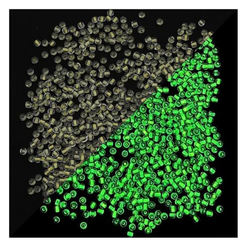 Wisafory Glasperlen, leuchten im Dunkeln Runde Glass Seed Beads leuchtende Spacer-Beads Rocailles kleine Bastelperlen für DIY-Armbänder Halsketten Schmuckherstellung Gelb-Grün 3mm 1100Pcs Wisafory Glasperlen, leuchten im Dunkeln Runde Glass Seed Beads leuchtende Spacer-Beads Rocailles kleine Bastelperlen für DIY-Armbänder Halsketten Schmuckherstellung Gelb-Grün 3mm 1100Pcs von Wisafory