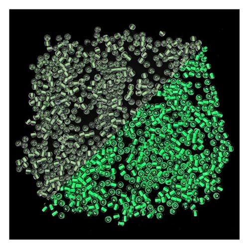 Wisafory Glasperlen, leuchten im Dunkeln Runde Glass Seed Beads leuchtende Spacer-Beads Rocailles kleine Bastelperlen für DIY-Armbänder Halsketten Schmuckherstellung Grün 4mm 750Pcs Wisafory Glasperlen, leuchten im Dunkeln Runde Glass Seed Beads leuchtende Spacer-Beads Rocailles kleine Bastelperlen für DIY-Armbänder Halsketten Schmuckherstellung Grün 4mm 750Pcs von Wisafory