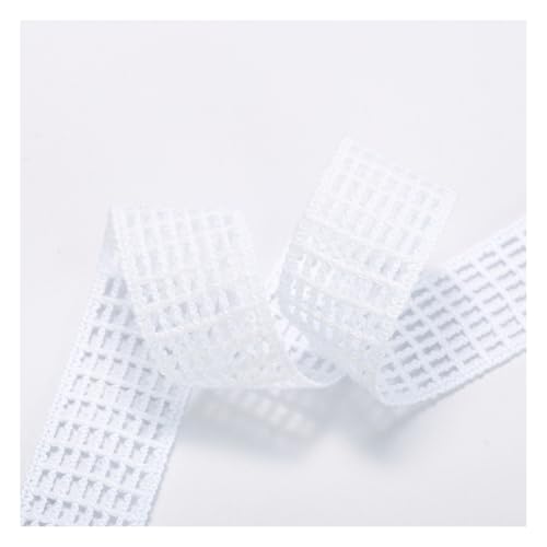 Wisafory Häkel Spitzenband Netzband Hohles Design Band Ribbon Gehäkeltes Fleckenband Handgemachte Stoffband für Party Home Kleidung Haarschmuck Blumenstrauß Geschenkverpackungen Weiß 3.8cm x 9M von Wisafory