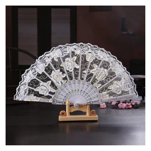 Wisafory Handfächer Spitze Faltfächer Vintage Hochzeitsfächer Brautfächer mit Quaste Klappfächer Hand Fan für Hochzeiten, Geburttag, Party, Halloween Karneval, Fasching, Tanzen Weiß Wisafory Handfächer Spitze Faltfächer Vintage Hochzeitsfächer Brautfächer mit Quaste Klappfächer Hand Fan für Hochzeiten, Geburttag, Party, Halloween Karneval, Fasching, Tanzen Weiß von Wisafory