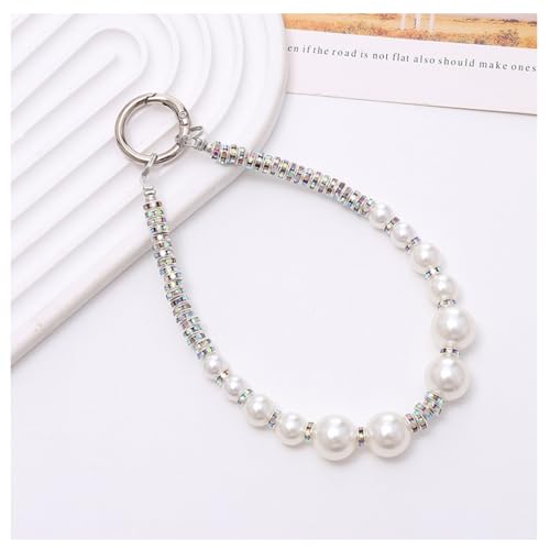 Wisafory Handykette Strass Telefonkette Glitzer Hand Lanyard Handyanhänger Handgelenkkette Schlüsselband Handschlaufe Handyband Kurze Telefon Kette Handyschmuck für Frauen Damen 15# von Wisafory