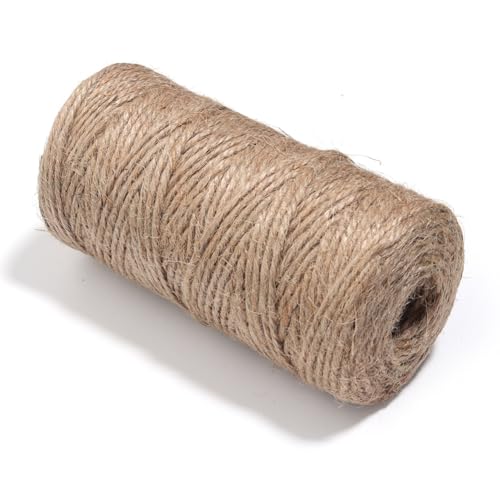 Wisafory Jute Schnur Natürliche Jute-Kordel Juteseil Kordel Farbig Bastelschnur Jutefaserschnur Dekokordel Jutegarn Bindegarn Hanfschnur für DIY Kunsthandwerk Geschenke Verpackungs Natürliche von Wisafory