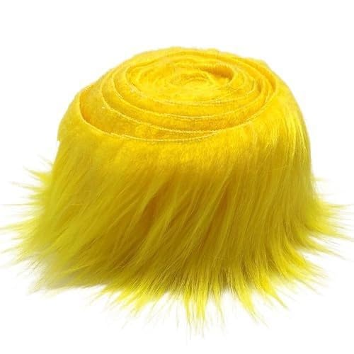 Wisafory Kunstfellstoff Stoff Plüschstoff Kunstpelz zotteligen Pelz Stoff Kunstfell Pelzstoff Stoffaufnäher Dekoband Plüsch Trim Stoffrolle für Basteln Weihnachts DIY Dekoration Gelb Wisafory Kunstfellstoff Stoff Plüschstoff Kunstpelz zotteligen Pelz Stoff Kunstfell Pelzstoff Stoffaufnäher Dekoband Plüsch Trim Stoffrolle für Basteln Weihnachts DIY Dekoration Gelb von Wisafory
