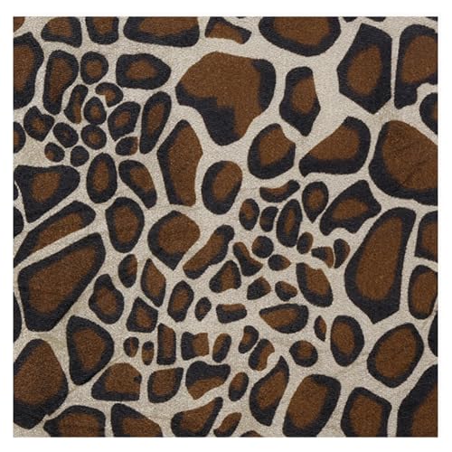 Wisafory Leopardenmuster Stoff 100x150cm Samt Patchwork Polsterstoff Wilder Dschungel Tiere Muster Dekostoff zum Quilten Satinstoff Nähenstoff Meterware für DIY Basteln Nähen Deko 13# von Wisafory