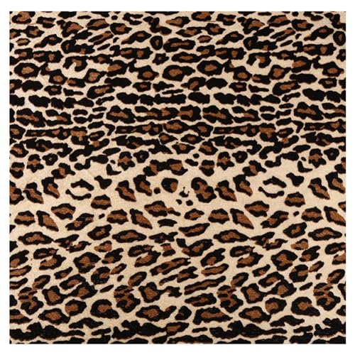 Wisafory Leopardenmuster Stoff 100x150cm Samt Patchwork Polsterstoff Wilder Dschungel Tiere Muster Dekostoff zum Quilten Satinstoff Nähenstoff Meterware für DIY Basteln Nähen Deko 15# von Wisafory