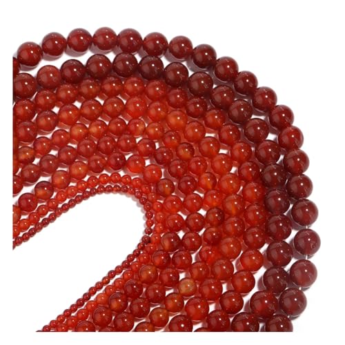 Wisafory Natürliche Rot Achat Perlen runde Edelsteinperlen Rot Karneol Achat Lose Perlen Edelstein Halbedelstein für DIY Basteln Handwerk Schmuckherstellung Armband Halskette 6mm Wisafory Natürliche Rot Achat Perlen runde Edelsteinperlen Rot Karneol Achat Lose Perlen Edelstein Halbedelstein für DIY Basteln Handwerk Schmuckherstellung Armband Halskette 6mm von Wisafory