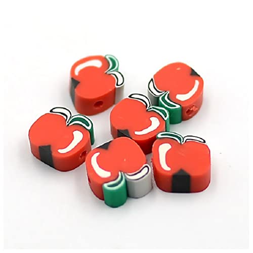 Wisafory Obst Perlen zum Auffädeln 100pcs Weiche Keramik Beads DIY Armband Perlen Bastelperlen Obst Polymer Clay Beads Schmuck Zubehör für Armbänder Halsketten Ohrringe Äpfel Wisafory Obst Perlen zum Auffädeln 100pcs Weiche Keramik Beads DIY Armband Perlen Bastelperlen Obst Polymer Clay Beads Schmuck Zubehör für Armbänder Halsketten Ohrringe Äpfel von Wisafory