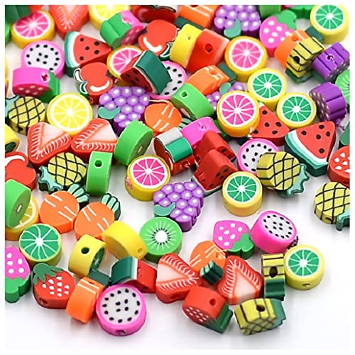 Wisafory Obst Perlen zum Auffädeln 100pcs Weiche Keramik Beads DIY Armband Perlen Bastelperlen Obst Polymer Clay Beads Schmuck Zubehör für Armbänder Halsketten Ohrringe Gemischte Wisafory Obst Perlen zum Auffädeln 100pcs Weiche Keramik Beads DIY Armband Perlen Bastelperlen Obst Polymer Clay Beads Schmuck Zubehör für Armbänder Halsketten Ohrringe Gemischte von Wisafory