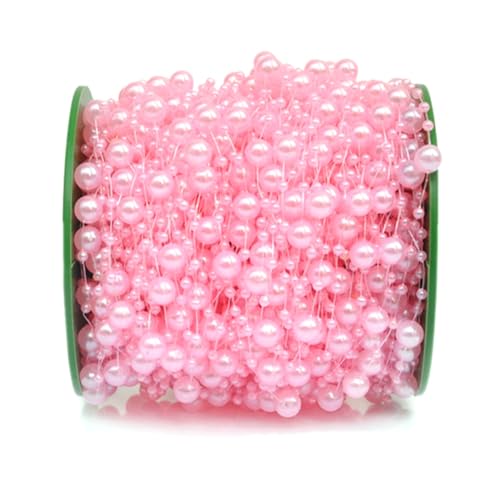 Wisafory Perlengirlande 30m/Roll Perlenband Künstliche Perlen Girlande Geschenkband Dekoband Perlenschnur mit Angelschnur Perlenkette für DIY Basteln Hochzeit Weihnachten Tischdeko Rosa Wisafory Perlengirlande 30m/Roll Perlenband Künstliche Perlen Girlande Geschenkband Dekoband Perlenschnur mit Angelschnur Perlenkette für DIY Basteln Hochzeit Weihnachten Tischdeko Rosa von Wisafory