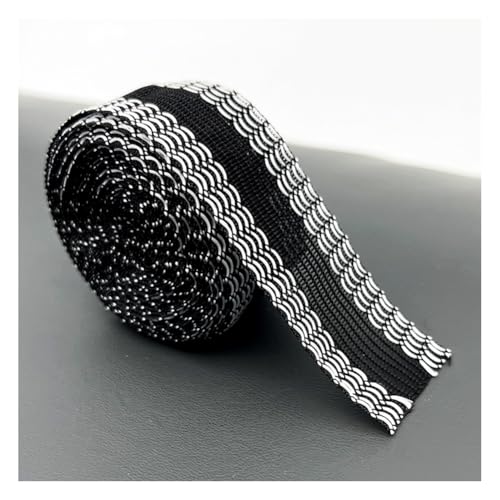 Wisafory Saumband zum Aufbügeln Kleidung Klebeband Bügelsaumband Selbstklebendes Saumbänder Hosenöffnungs-Bügelband für Hosen, Jeans, T-Shirt, Vorhänge, Heimtextilien, Breite 2,5 cm Schwarz 2M von Wisafory
