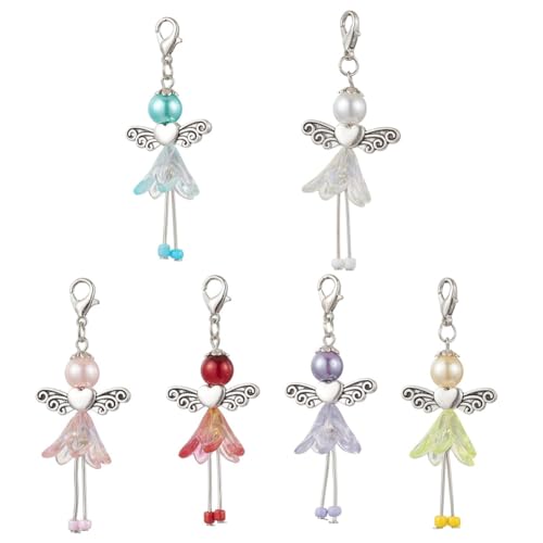 Wisafory Schutzengel Anhänger Glücksengel Schlüsselanhänger Engel Charm Kleine Glücksbringer für DIY Hochzeit Schmuck Halskette Basteln Geburtstag Weihnacht Taufe Kommunion Party 1# Set mit 6 Stück Wisafory Schutzengel Anhänger Glücksengel Schlüsselanhänger Engel Charm Kleine Glücksbringer für DIY Hochzeit Schmuck Halskette Basteln Geburtstag Weihnacht Taufe Kommunion Party 1# Set mit 6 Stück von Wisafory