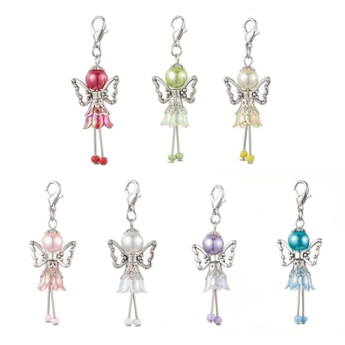 Wisafory Schutzengel Anhänger Glücksengel Schlüsselanhänger Engel Charm Kleine Glücksbringer für DIY Hochzeit Schmuck Halskette Basteln Geburtstag Weihnacht Taufe Kommunion Party 2# Set mit 7 Stück Wisafory Schutzengel Anhänger Glücksengel Schlüsselanhänger Engel Charm Kleine Glücksbringer für DIY Hochzeit Schmuck Halskette Basteln Geburtstag Weihnacht Taufe Kommunion Party 2# Set mit 7 Stück von Wisafory