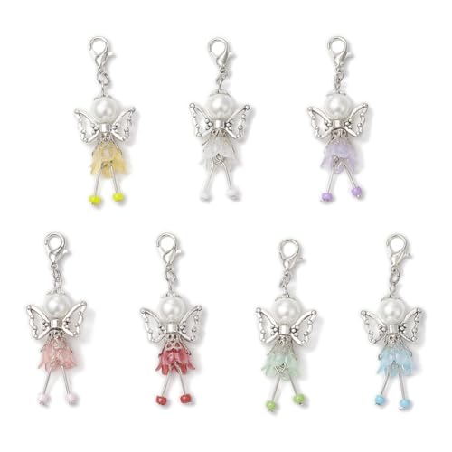 Wisafory Schutzengel Anhänger Glücksengel Schlüsselanhänger Engel Charm Kleine Glücksbringer für DIY Hochzeit Schmuck Halskette Basteln Geburtstag Weihnacht Taufe Kommunion Party 4# Set mit 7 Stück Wisafory Schutzengel Anhänger Glücksengel Schlüsselanhänger Engel Charm Kleine Glücksbringer für DIY Hochzeit Schmuck Halskette Basteln Geburtstag Weihnacht Taufe Kommunion Party 4# Set mit 7 Stück von Wisafory