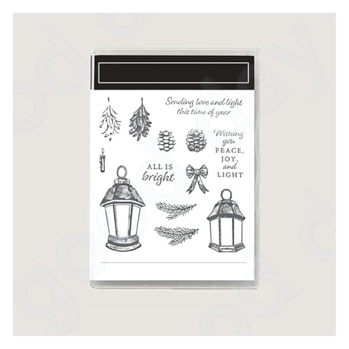 Wisafory Stempel und Stanzschablonen Set Stempel und Stanzformen Silikonstempel und Stanzen Set Weihnachts Stanzformen Schablonen für DIY, Scrapbooking, Grußkarten, Geschenkkarton-Dekoration 14# von Wisafory