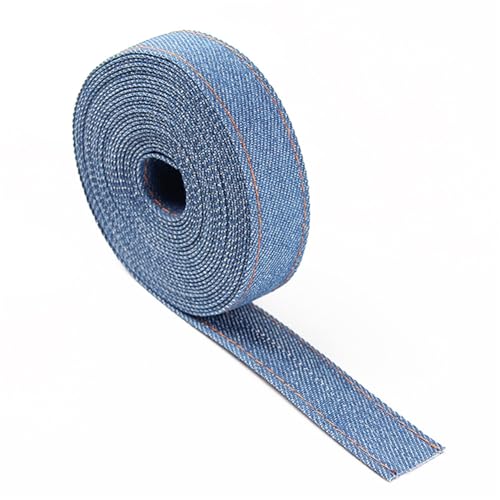 Wisafory Stitch Denim Ribbon Jeansband Jeansstoff-Bordüre Stoffbesatz Kleidungszubehör Retro Schleifenband für Jeans Bows Bastelarbeiten Nähen Kleidung Haarspange DIY Handwerk Mittelblau 15mm x 5M Wisafory Stitch Denim Ribbon Jeansband Jeansstoff-Bordüre Stoffbesatz Kleidungszubehör Retro Schleifenband für Jeans Bows Bastelarbeiten Nähen Kleidung Haarspange DIY Handwerk Mittelblau 15mm x 5M von Wisafory