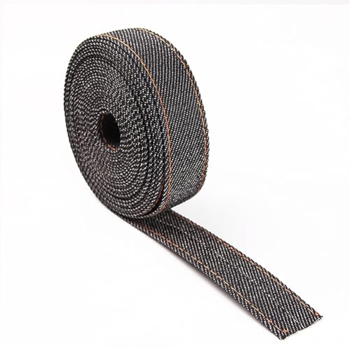Wisafory Stitch Denim Ribbon Jeansband Jeansstoff-Bordüre Stoffbesatz Kleidungszubehör Retro Schleifenband für Jeans Bows Bastelarbeiten Nähen Kleidung Haarspange DIY Handwerk Schwarz 20mm x 5M Wisafory Stitch Denim Ribbon Jeansband Jeansstoff-Bordüre Stoffbesatz Kleidungszubehör Retro Schleifenband für Jeans Bows Bastelarbeiten Nähen Kleidung Haarspange DIY Handwerk Schwarz 20mm x 5M von Wisafory