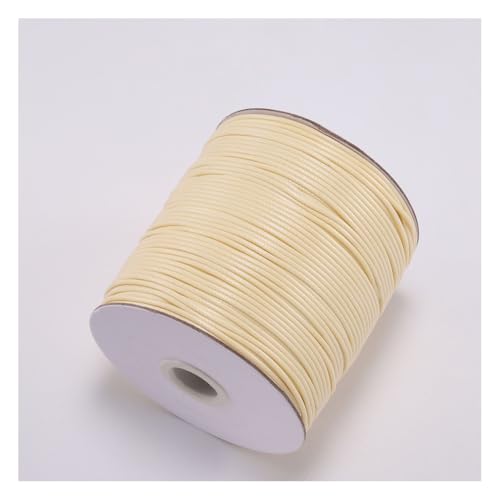 Wisafory Wachsschnur Lederband Lederschnur Leder Seil Lederriemen Lederbänder Bastelschnur für Schmuckherstellung Armbänder Basteln Dekorieren DIY-Projekte Nähen Beige 0.5mm x 10M von Wisafory