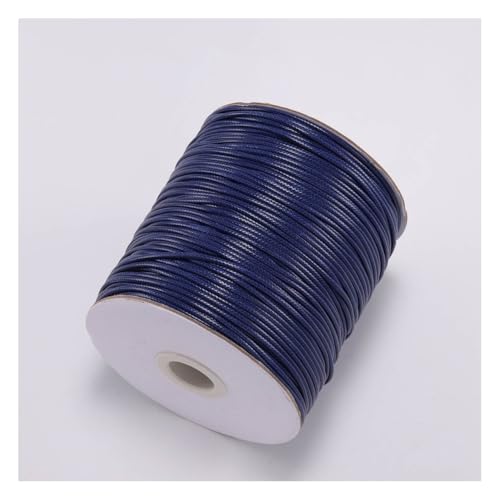 Wisafory Wachsschnur Lederband Lederschnur Leder Seil Lederriemen Lederbänder Bastelschnur für Schmuckherstellung Armbänder Basteln Dekorieren DIY-Projekte Nähen Dunkelblau 2mm x 10M von Wisafory