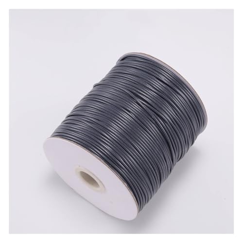 Wisafory Wachsschnur Lederband Lederschnur Leder Seil Lederriemen Lederbänder Bastelschnur für Schmuckherstellung Armbänder Basteln Dekorieren DIY-Projekte Nähen Dunkelgrau 0.8mm x 10M von Wisafory