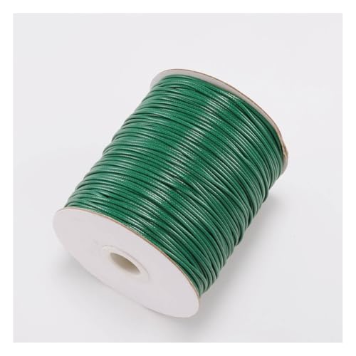 Wisafory Wachsschnur Lederband Lederschnur Leder Seil Lederriemen Lederbänder Bastelschnur für Schmuckherstellung Armbänder Basteln Dekorieren DIY-Projekte Nähen Grün 0.8mm x 10M von Wisafory