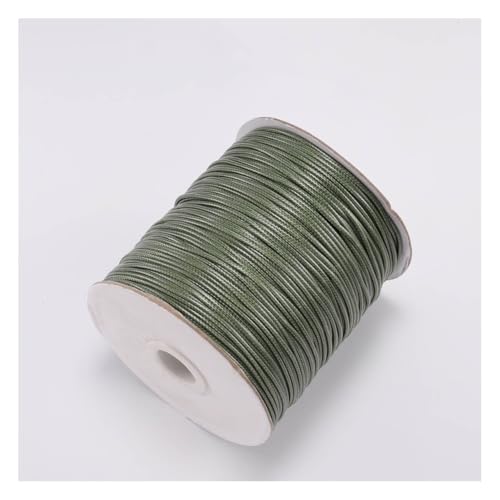 Wisafory Wachsschnur Lederband Lederschnur Leder Seil Lederriemen Lederbänder Bastelschnur für Schmuckherstellung Armbänder Basteln Dekorieren DIY-Projekte Nähen Militärgrün 0.5mm x 10M von Wisafory