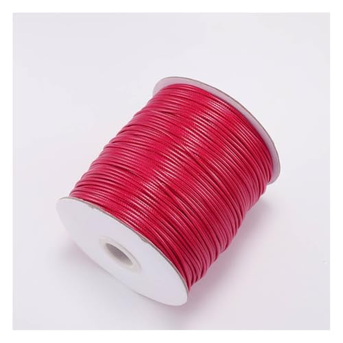 Wisafory Wachsschnur Lederband Lederschnur Leder Seil Lederriemen Lederbänder Bastelschnur für Schmuckherstellung Armbänder Basteln Dekorieren DIY-Projekte Nähen Rosarot 1mm x 10M von Wisafory